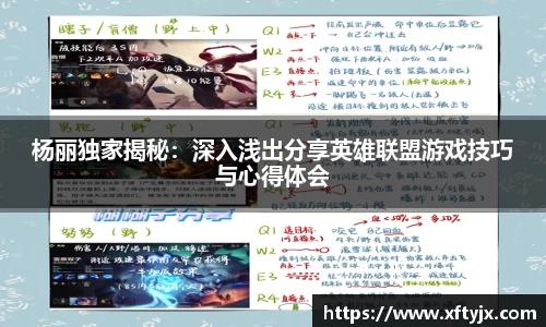 杨丽独家揭秘：深入浅出分享英雄联盟游戏技巧与心得体会